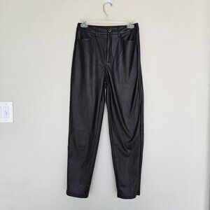 Uknown brand, faux leather jeans.